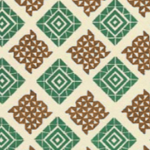 Brown and Green Geometric Print Italian Paper ~ Carta Varese Italy